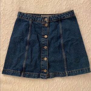 Topshop button up denim skirt